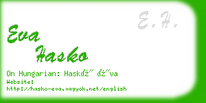 eva hasko business card